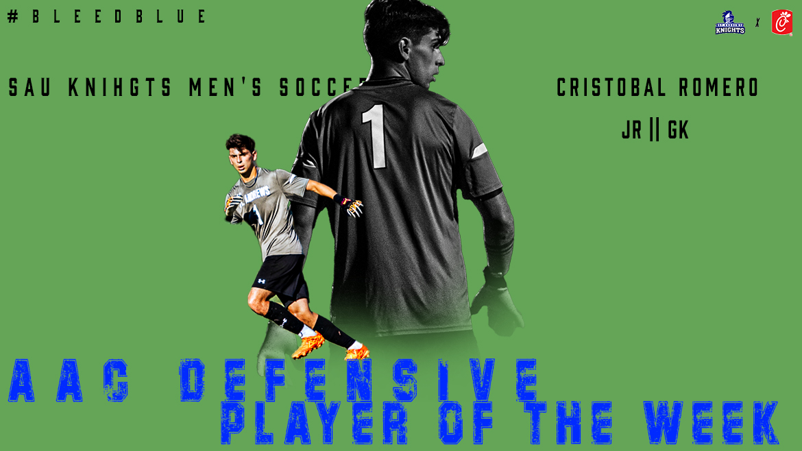 Cristobal Romero Earns AAC Men's Soccer Defensive Player of the Week Award
